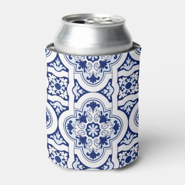 Portuguese blue tile can cooler (Can Front)