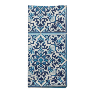 Portuguese blue tile cloth napkin