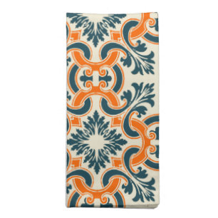 Portuguese blue tile cloth napkin
