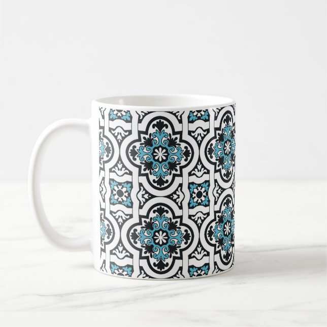 Portuguese blue tile coffee mug (Left)