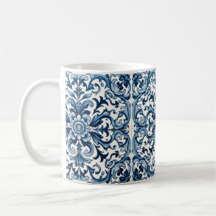 Portuguese blue tile coffee mug