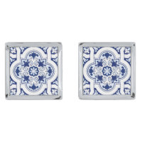 Portuguese blue tile cufflinks