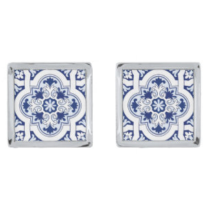 Portuguese blue tile cufflinks