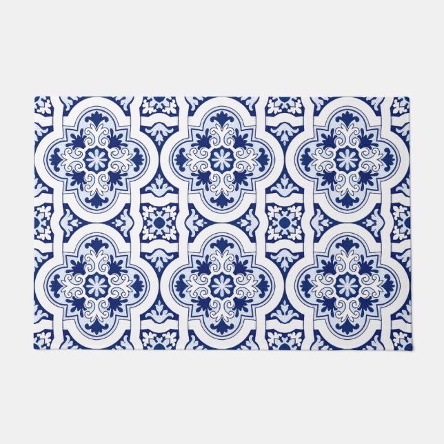 Portuguese blue tile doormat (Front)