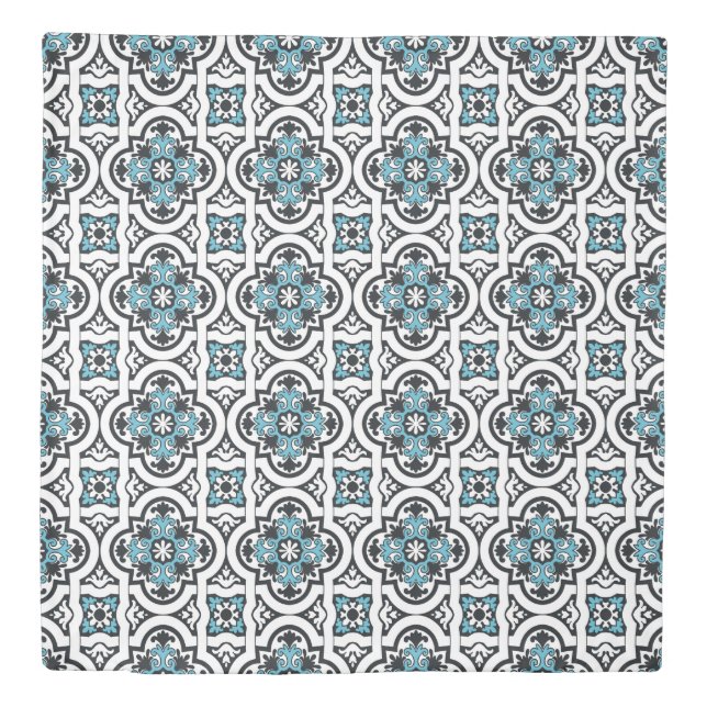 Portuguese blue tile duvet cover (Front)