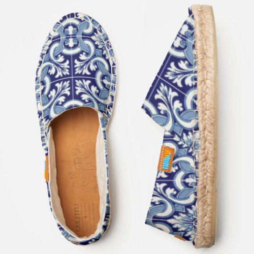 Portuguese blue tile espadrilles