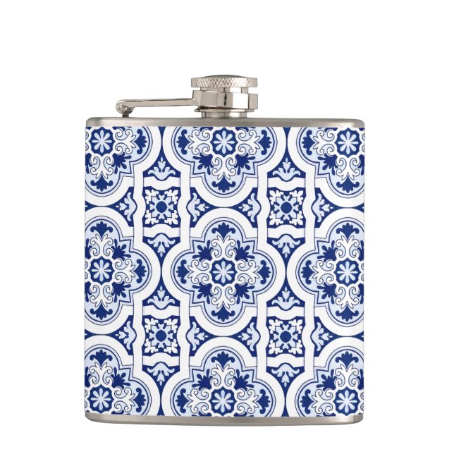 Portuguese blue tile flask (Front)