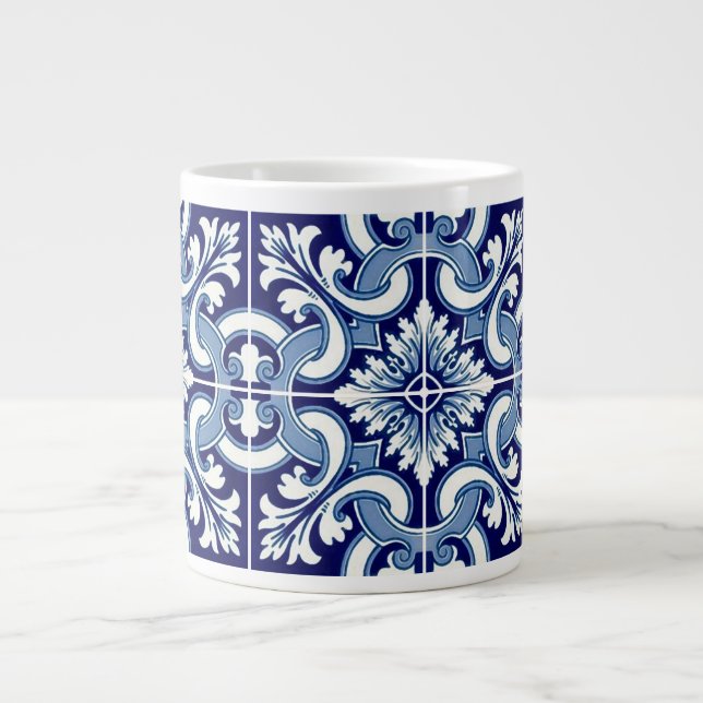 Portuguese blue tile giant coffee mug (Front)