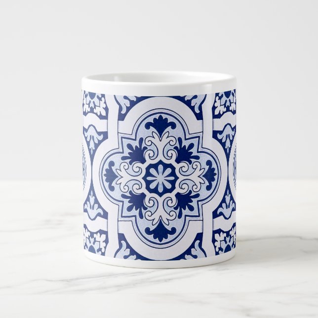 Portuguese blue tile giant coffee mug (Front)