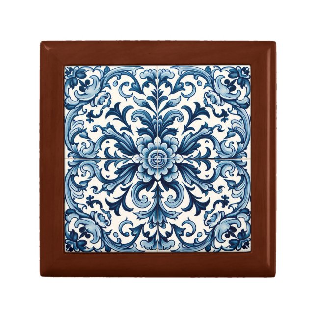 Portuguese blue tile gift box (Front)