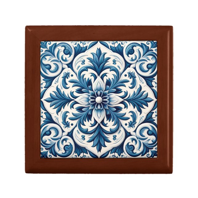Portuguese blue tile gift box (Front)