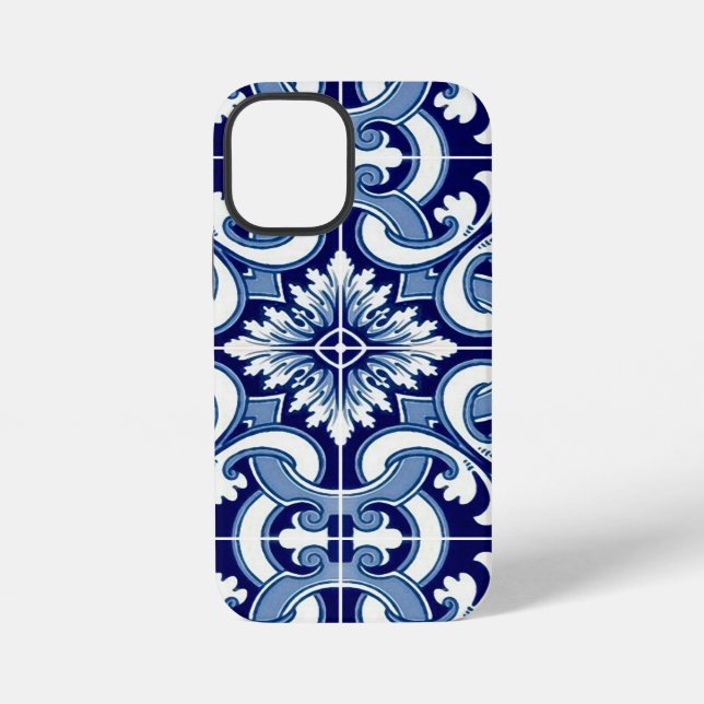 Portuguese blue tile iphone case (Back)