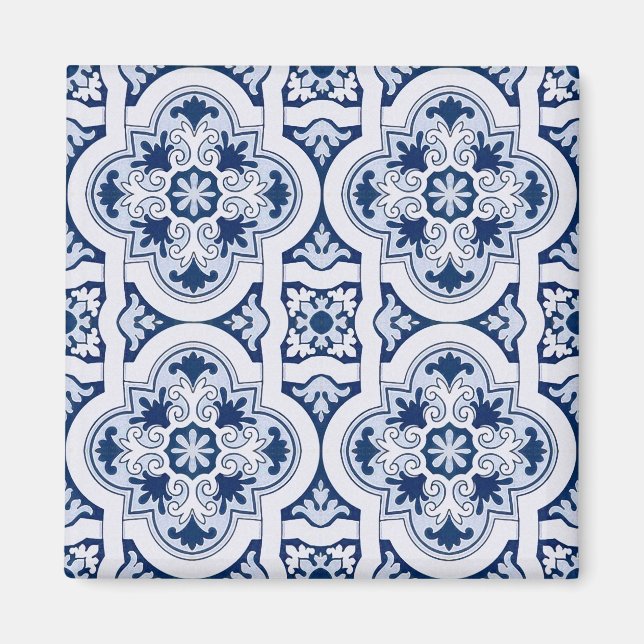 Portuguese blue tile magnet (Front)