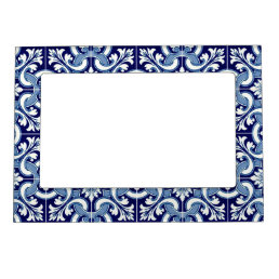 Portuguese blue tile magnetic frame