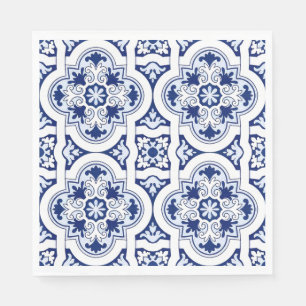 Portuguese blue tile napkins