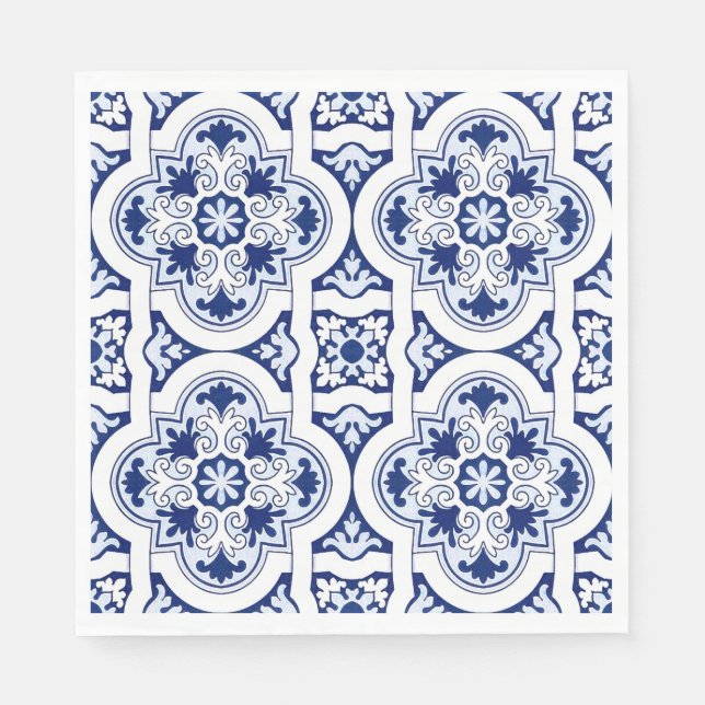 Portuguese blue tile napkins (Front)