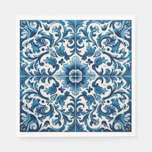 Portuguese blue tile napkins