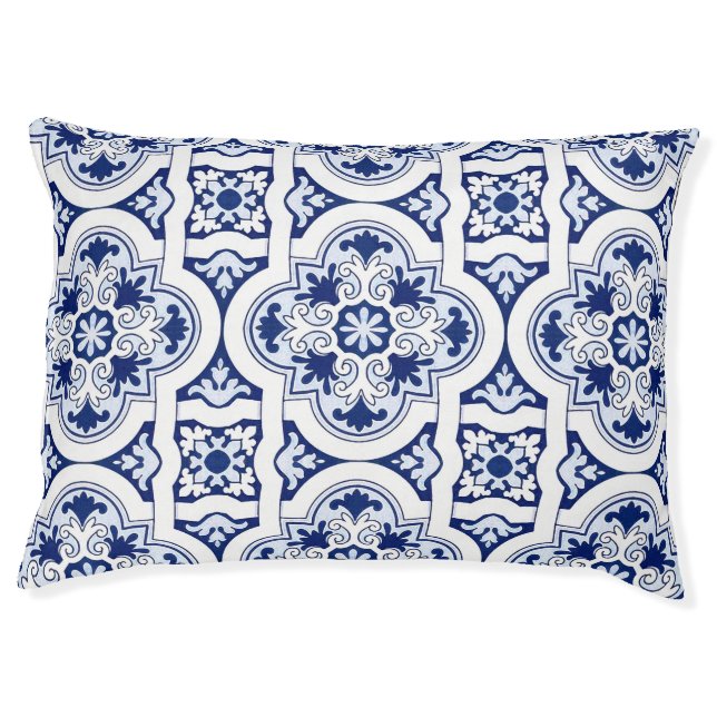 Portuguese blue tile pet bed (Front)
