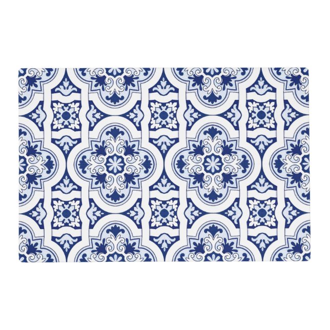 Portuguese blue tile placemat (Front)