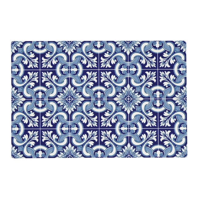 Portuguese blue tile placemat (Front)