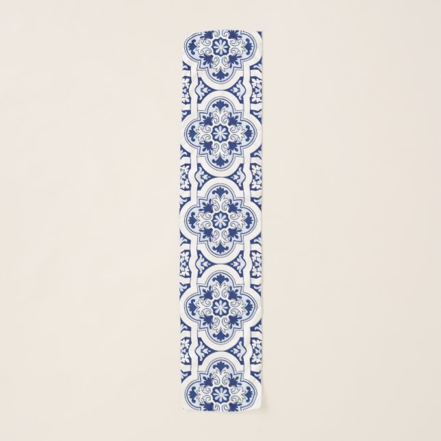 Portuguese blue tile scarf (Front)