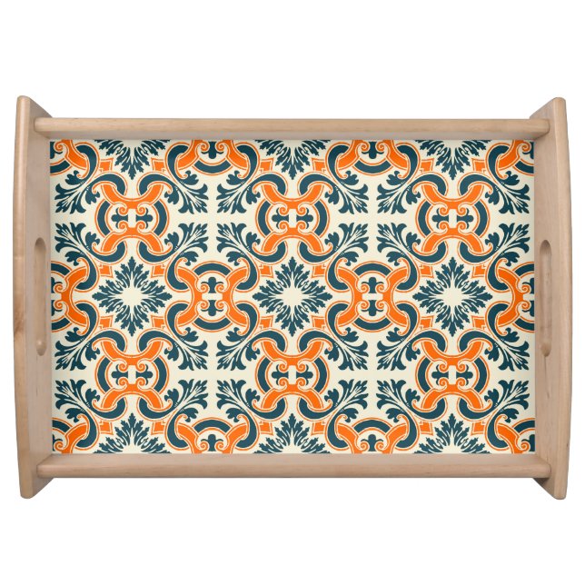 Portuguese blue tile serving tray (Front)