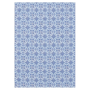 Portuguese blue tile tablecloth