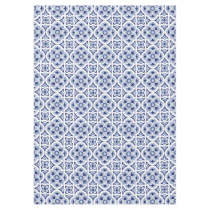 Portuguese blue tile tablecloth
