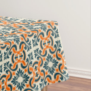 Portuguese blue tile tablecloth