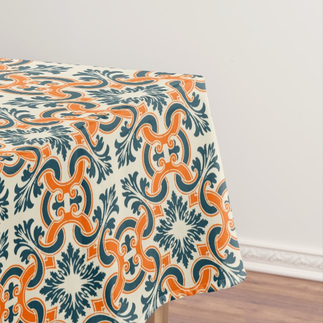 Portuguese blue tile tablecloth (In Situ)