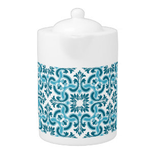 Portuguese blue tile teapot