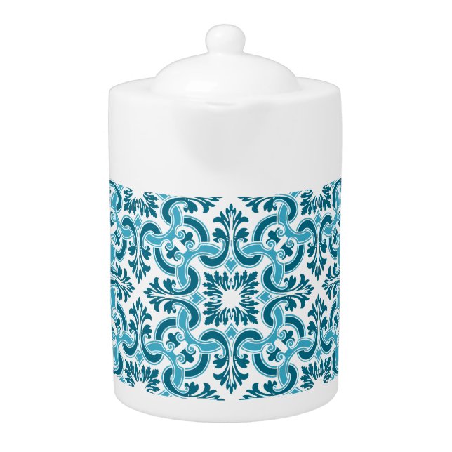 Portuguese blue tile teapot (Front)