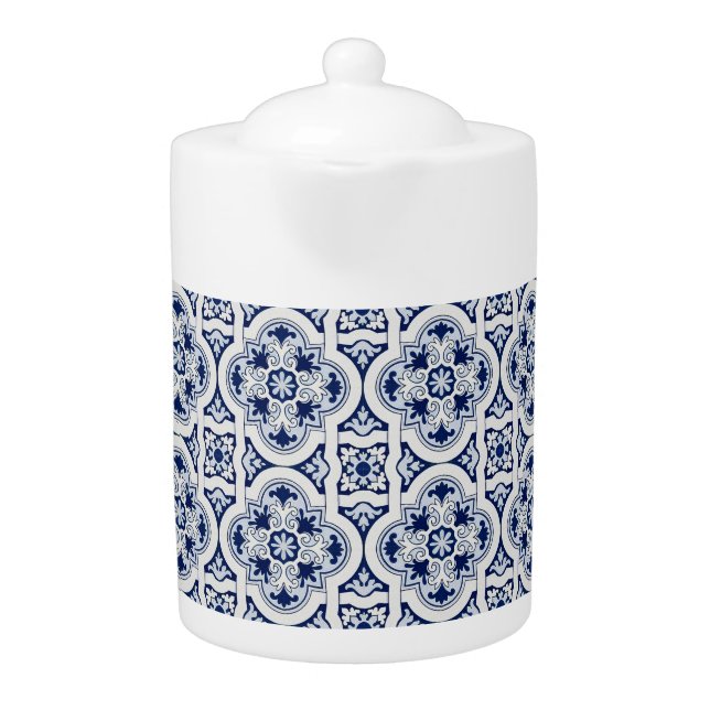 Portuguese blue tile teapot (Front)