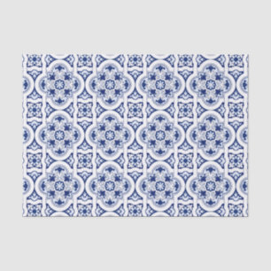 Portuguese blue tile tissue paper