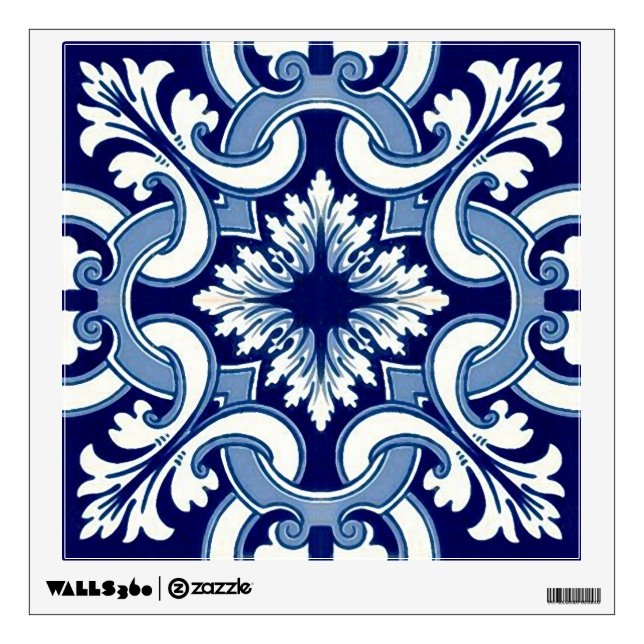 Portuguese blue tile wall decal (Front)