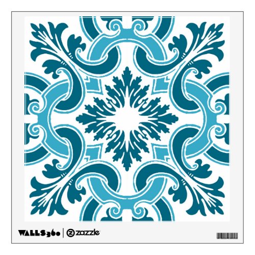 Portuguese blue tile wall decal