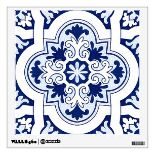 Portuguese blue tile wall decal