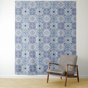 Portuguese blue tiles backdrop