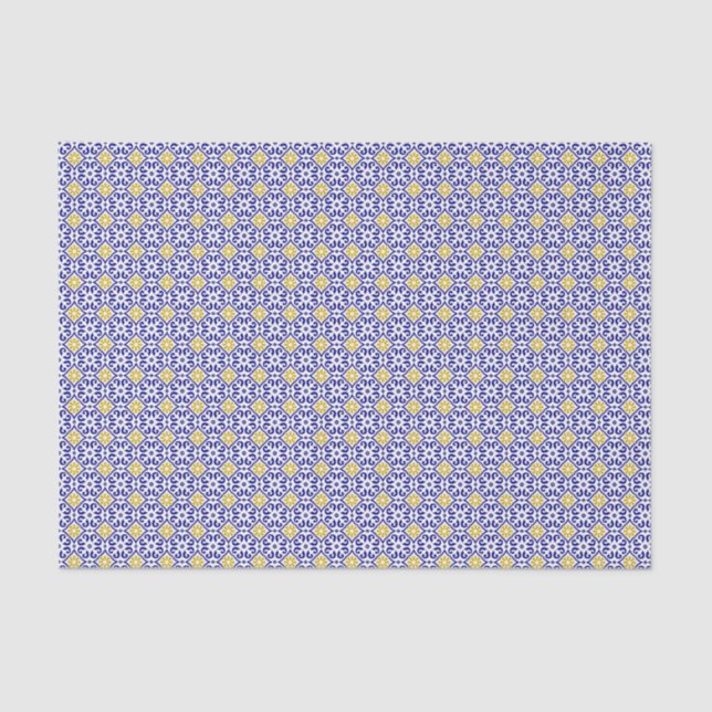 Portuguese Bridal shower Mediterranean tile Tissue Paper (Front)