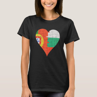 Portuguese Bulgarian Flag Heart   T-Shirt