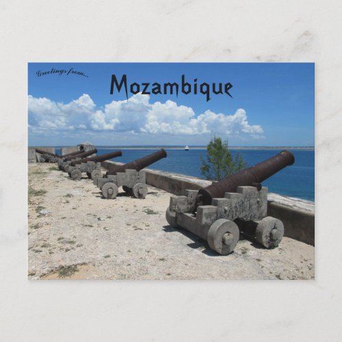 Portuguese Cannons Island of Mozambique Postcard