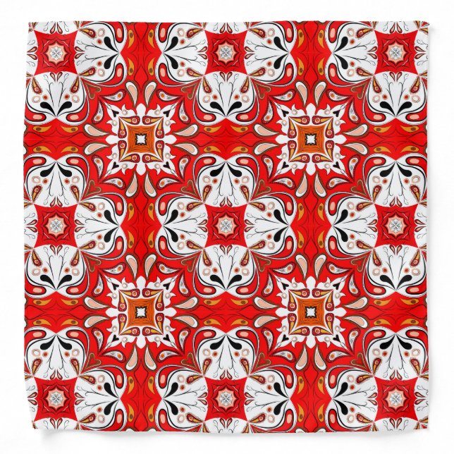 Portuguese Ceramic Tile Pattern Bandana (Front)