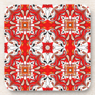 Portuguese Ceramic Tile Pattern Beverage Coaster