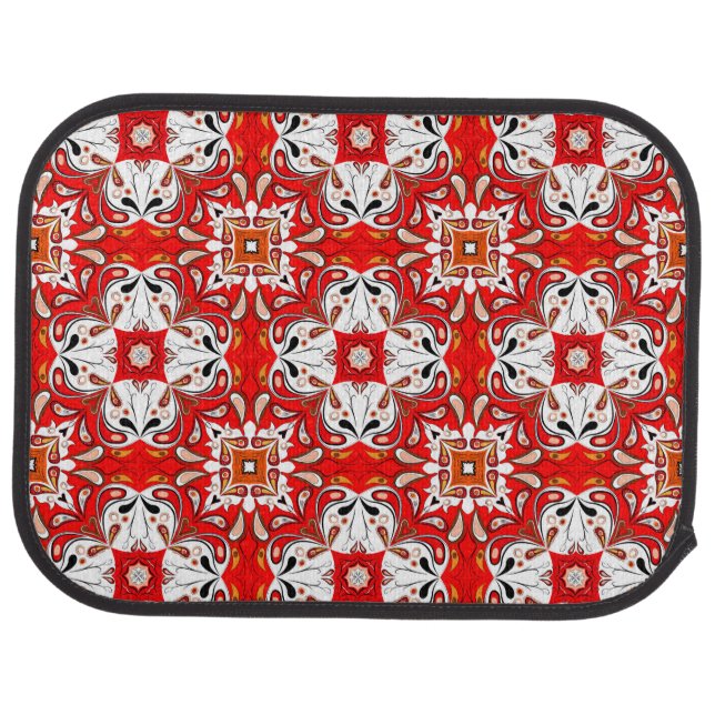Portuguese Ceramic Tile Pattern Car Floor Mat (Rear)