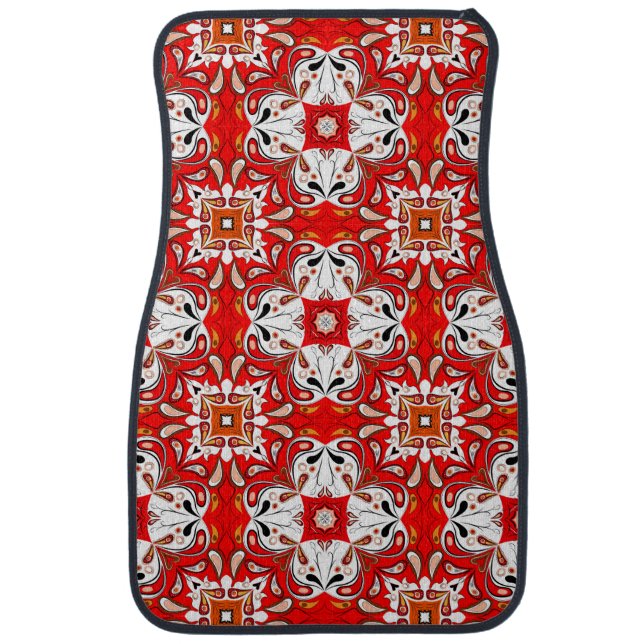 Portuguese Ceramic Tile Pattern Car Mat (Front)