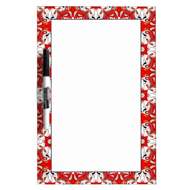 Portuguese Ceramic Tile Pattern Dry Erase Board (Front)