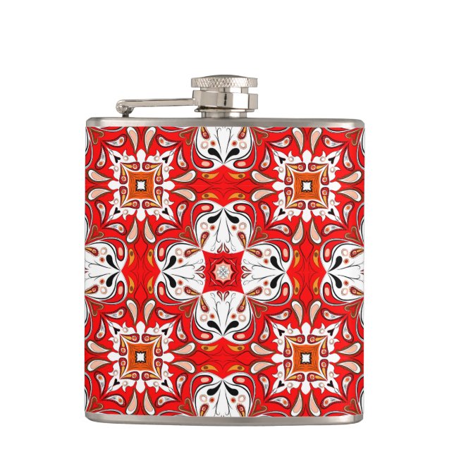 Portuguese Ceramic Tile Pattern Flask (Front)