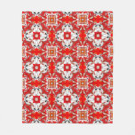 Portuguese Ceramic Tile Pattern Fleece Blanket