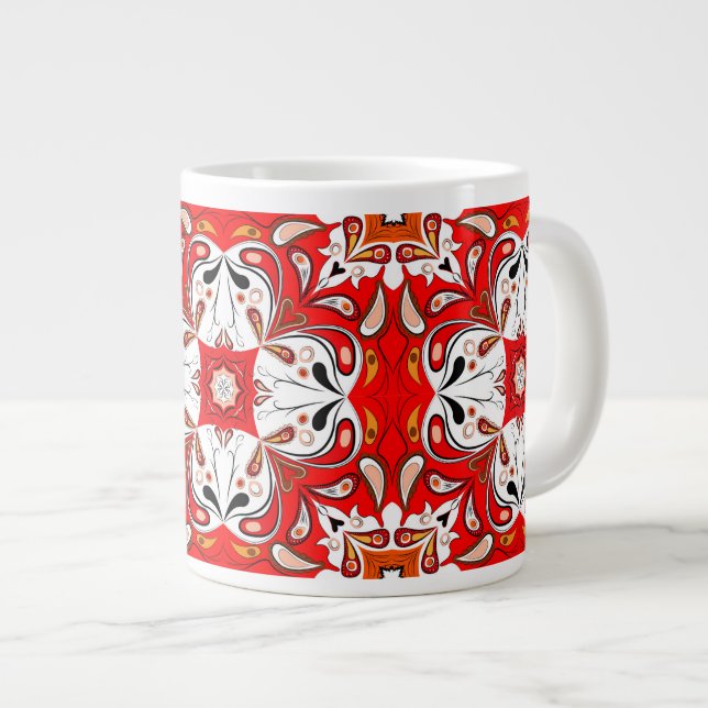 Portuguese Ceramic Tile Pattern Giant Coffee Mug (Front Right)