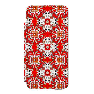 Portuguese Ceramic Tile Pattern Wallet Case For iPhone SE/5/5s